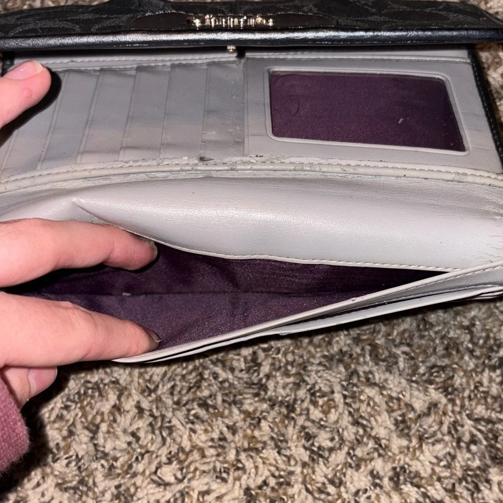 Vintage Authentic Coach Black Signature Wallet